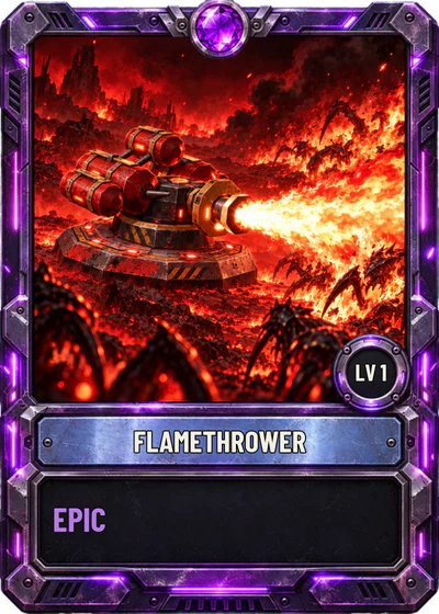 An epic Flamethrower card