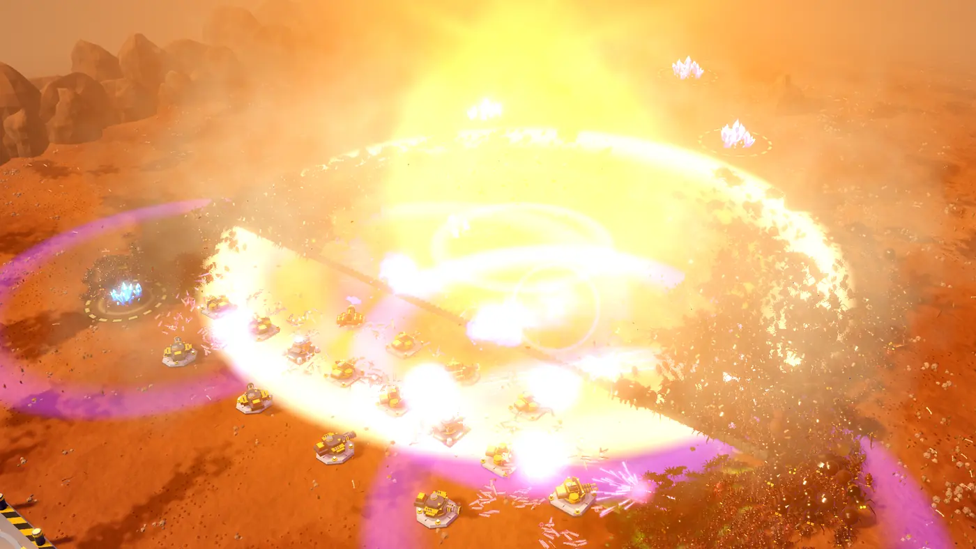 A Tactical Nuke detonating over the swarm